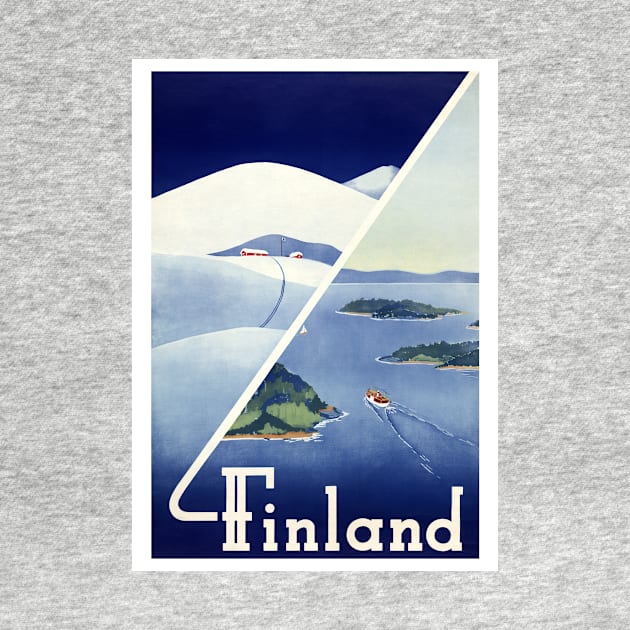 Vintage Travel Poster Finland by vintagetreasure